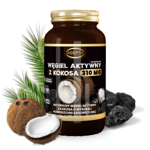 Węgiel aktywny z kokosa 310 MG (120 kaps)