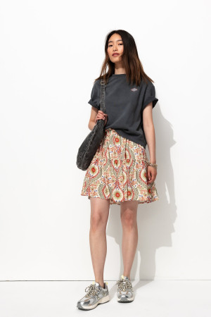 Promod Jupe courte imprimée Femme Imprimé multicolore XL