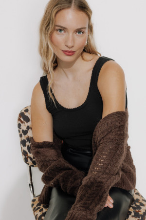Promod CHALEUREUSEMENT TOP FEMME Noir