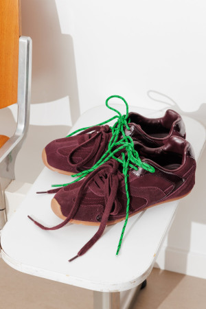 Promod Baskets en cuir Femme Imprimé marron