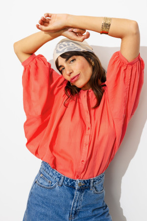 Promod Chemise manches balloon Femme Orange M