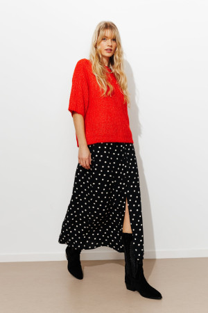 Promod Jupe longue évasée Femme Noir / Gris M