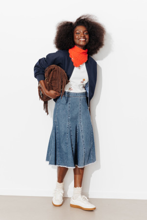 Promod Jupe midi en jean Femme Jean moyen