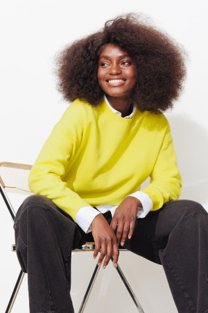 Promod Pull oversize uni Femme Jaune fluo L