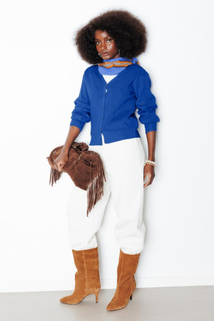 Promod Pull-cardigan recto-verso Bleu
