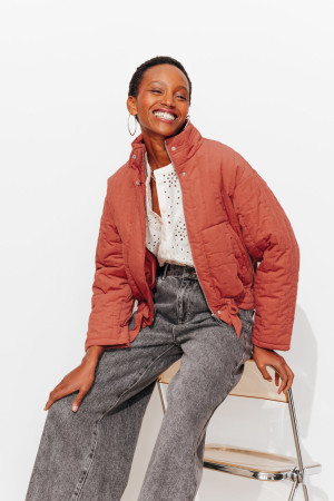 Promod Veste matelassée Femme Rose