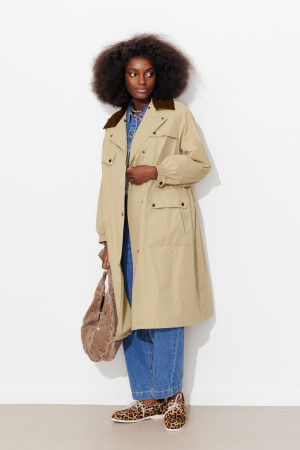 Promod Trench long ceinturé Femme Camel L