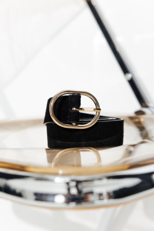 Promod Ceinture en cuir Femme Noir
