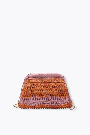 Promod Sac tressé coloré Femme Imprimé multicolore Unique