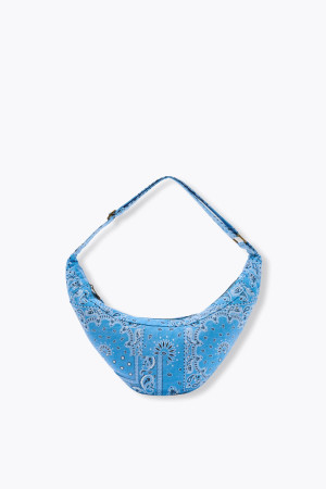 Promod Sac croissant bandana Femme Bleu Unique