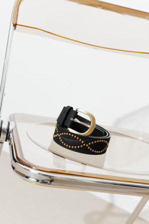 Promod Large ceinture cloutée Femme Noir XL
