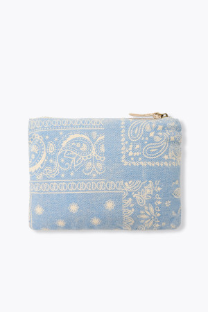 Promod Pochette zippée motif bandana Imprimé écru