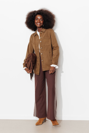 Promod ALMA veste surchemise en toile Marron M