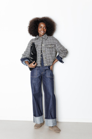 Promod Blouson tweedé irisé Femme Imprimé noir 40