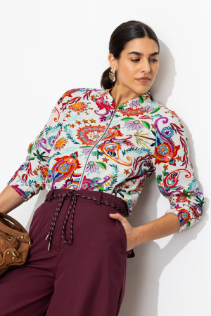 Promod Blouson bomber imprimé Femme Imprimé multicolore 36