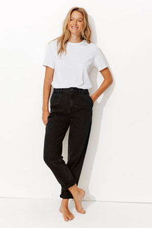 Promod OSCAR jean slouchy Femme Noir