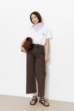 Promod HECTOR pantalon taille haute Marron