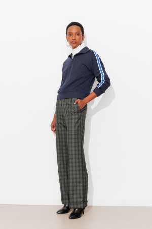 Promod Pantalon large à carreaux Imprimé multicolore