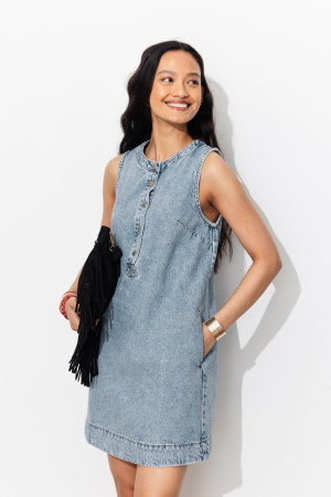 Promod Robe courte en jean Femme Jean clair 44