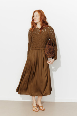 Promod Robe longue 2 en 1 Femme Marron
