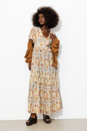 Promod Robe imprimée décolleté dos Imprimé multicolore 36