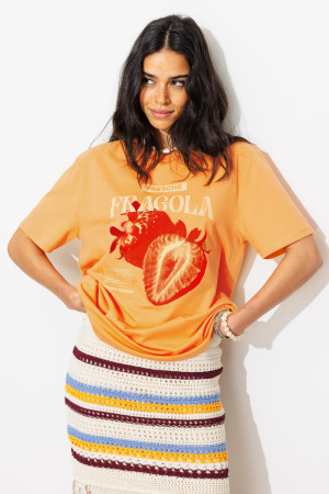 Promod T-shirt motif fraise Imprimé multicolore M