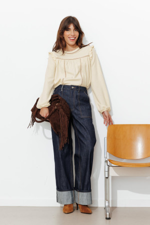 Promod Blouse col rond Femme Ecru L