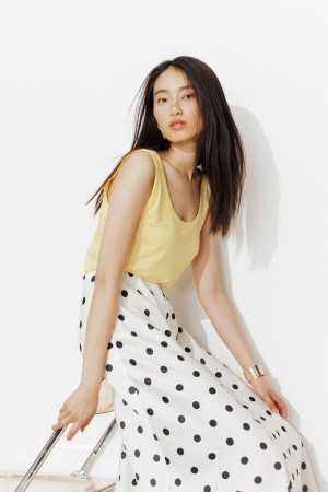 Promod Débardeur en lin mélangé Jaune