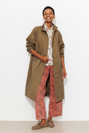 Promod Trench long fluide Femme Beige S