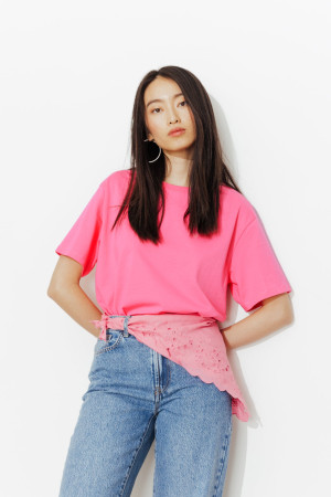 Promod T-shirt basique col rond Femme Rose XS