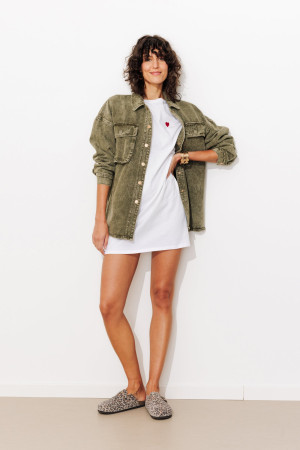 Promod Robe-t-shirt cÅ“ur Femme Blanc L
