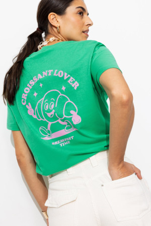 Promod T-shirt femme made in France Vert
