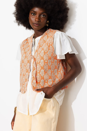 Promod Veste boléro Femme Imprimé multicolore