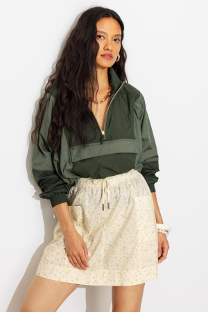 Promod Jupe courte imprimée Femme Imprimé écru M