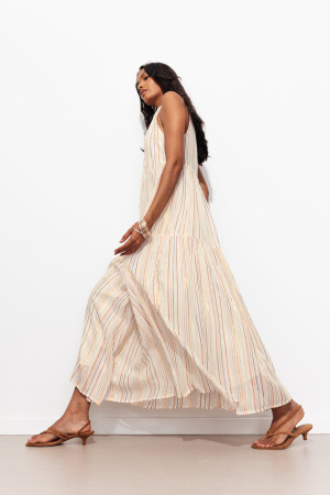 Promod Robe rayée irisée Femme Rayures multicolores 48
