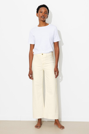 Promod HECTOR jean taille haute Femme Ecru 44