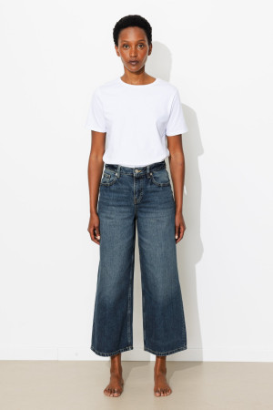Promod Jean court et large Femme Jean brut 34