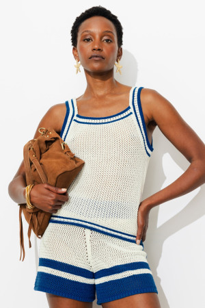 Promod Débardeur en crochet Femme Ecru