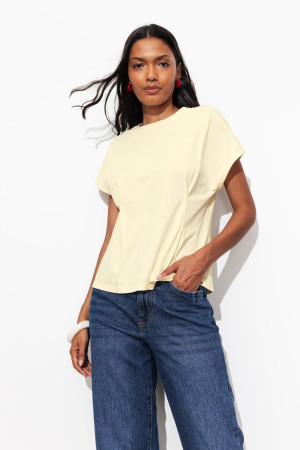 Promod T-shirt à pinces Femme Blanc XL