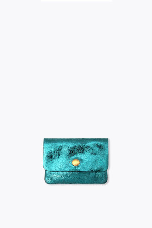 Promod Porte-monnaie en cuir Femme Bleu Unique