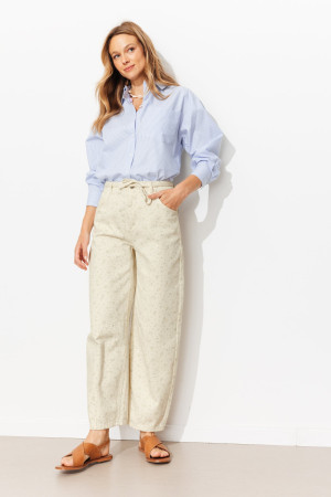 Promod Pantalon balloon imprimé Femme Imprimé écru 46