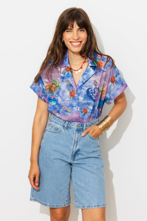 Promod Chemise motif paysage Femme Imprimé multicolore L