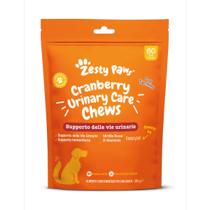 Zesty Paws Cranberry Per il Supporto delle Vie Urinarie 60 Chews
