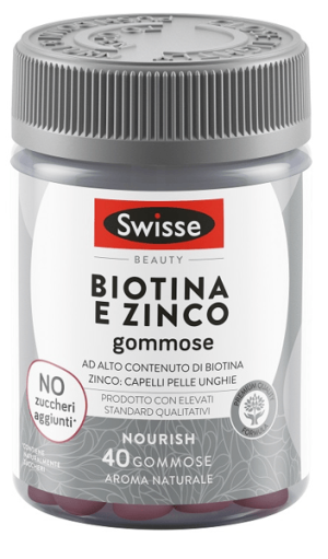 Swisse Biotina + Zinco Per Capelli Pelle e Unghie 40 Gommose