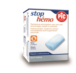 PIC Stop Hemo Tampone Emostatico per cole Emorragie Nasali e Cutanee 5 Pezzi
