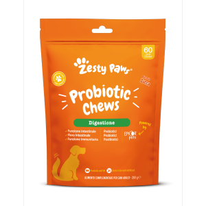 Zesty Paws Probiotic Per la Funzione Intestinale e la Digestione 60 Chews