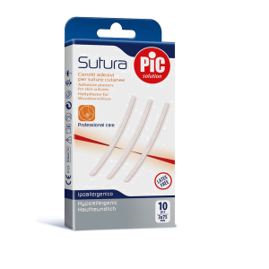PIC Cerotti Sterili Per Suture Cutanee 3x75 mm 10 Pezzi