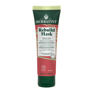 Herbatint Maschera Biologica Ristrutturante, Nutritiva e Protettiva Rebuild Mask, formato da viaggio 50 ml