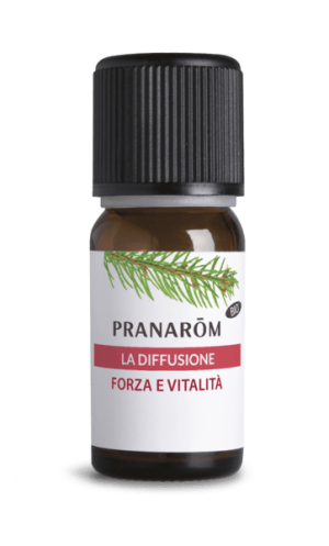 Pranarom La Diffusione Forza e Vitalità Olii Essenziali Bio per Diffusione Pino Silvestre e Ravintsara Tonificante e Stimolante 30 ml