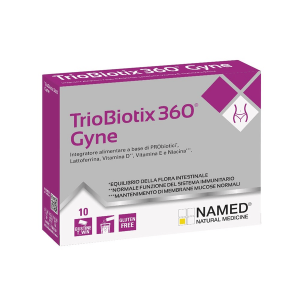 Named Triobiotix 360 Gyne Integratore il Benessere della Flora Intestinale Femminile 10 Bustine